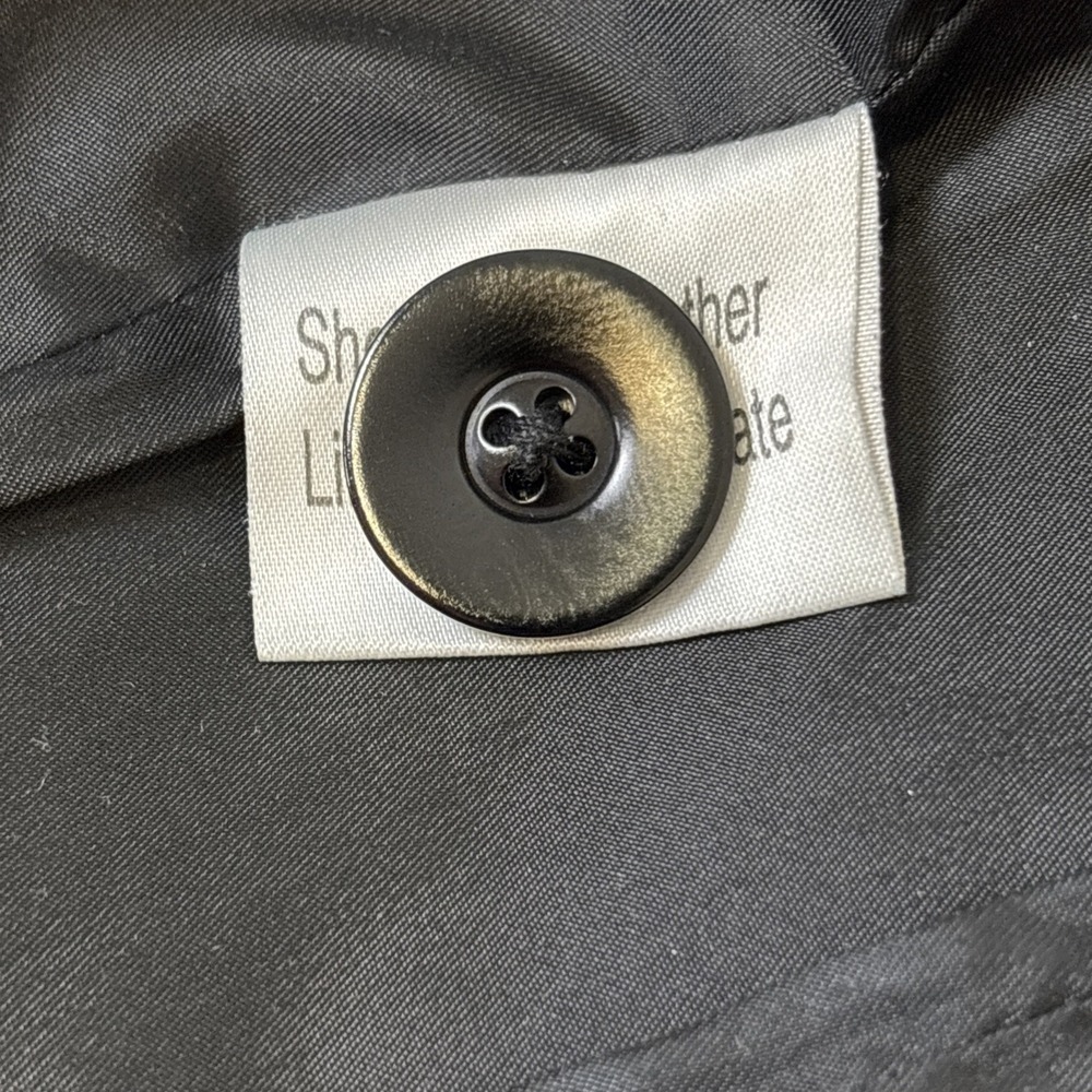 VTG Black Leather Blazer Jacket Anonymous John Carlisle 3 Button Front - Picture 12 of 16